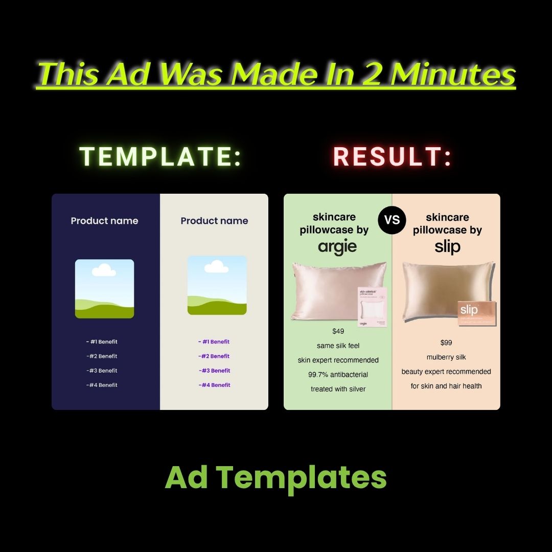 Split Comparison Ad – “Argie vs Slip Pillowcase Breakdown”