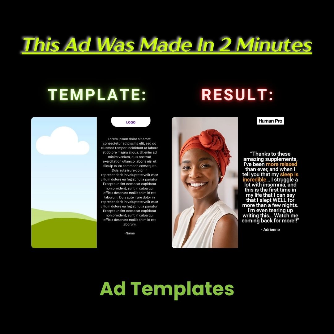 Split-Testimonial Quote Ad – “Sleep Is Incredible” Review Highlight
