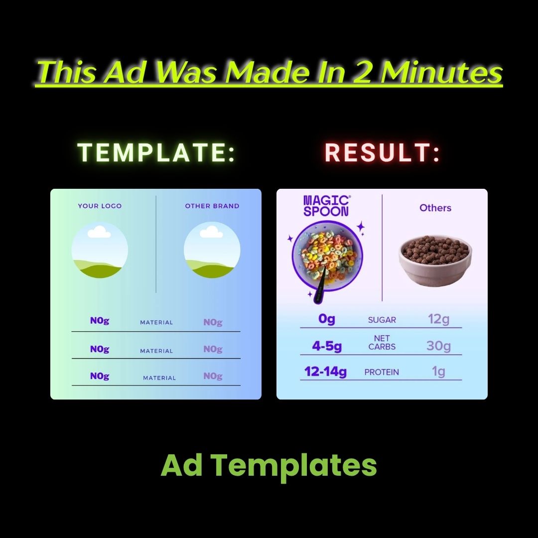 Magic Spoon vs Others – Cereal Nutrition Comparison Ad