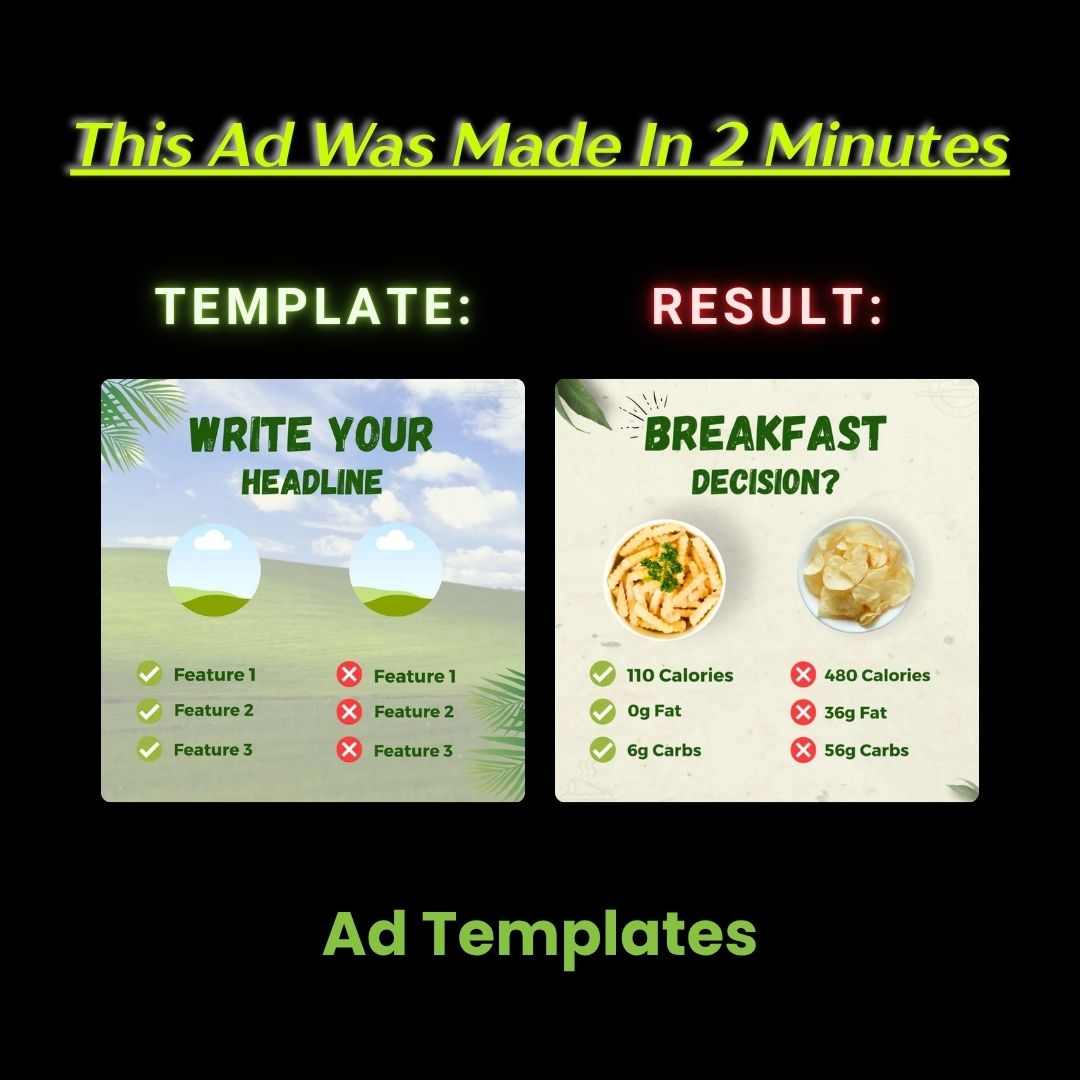 Breakfast Swap Comparison – Healthy vs Unhealthy Food Macro Ad