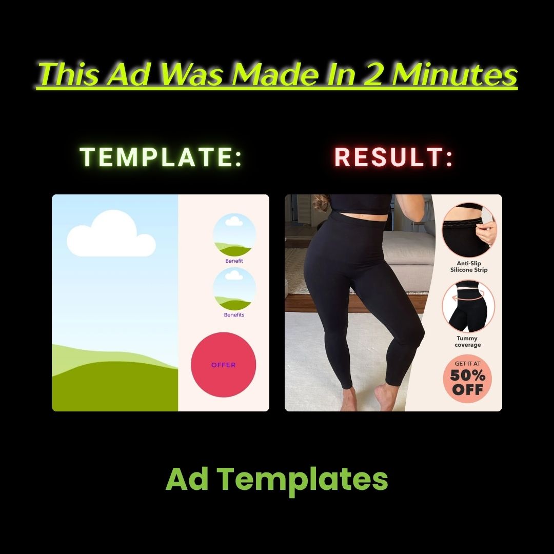 High-Waist Tummy-Control Leggings Ad – Anti-Slip Sculptwear Offer