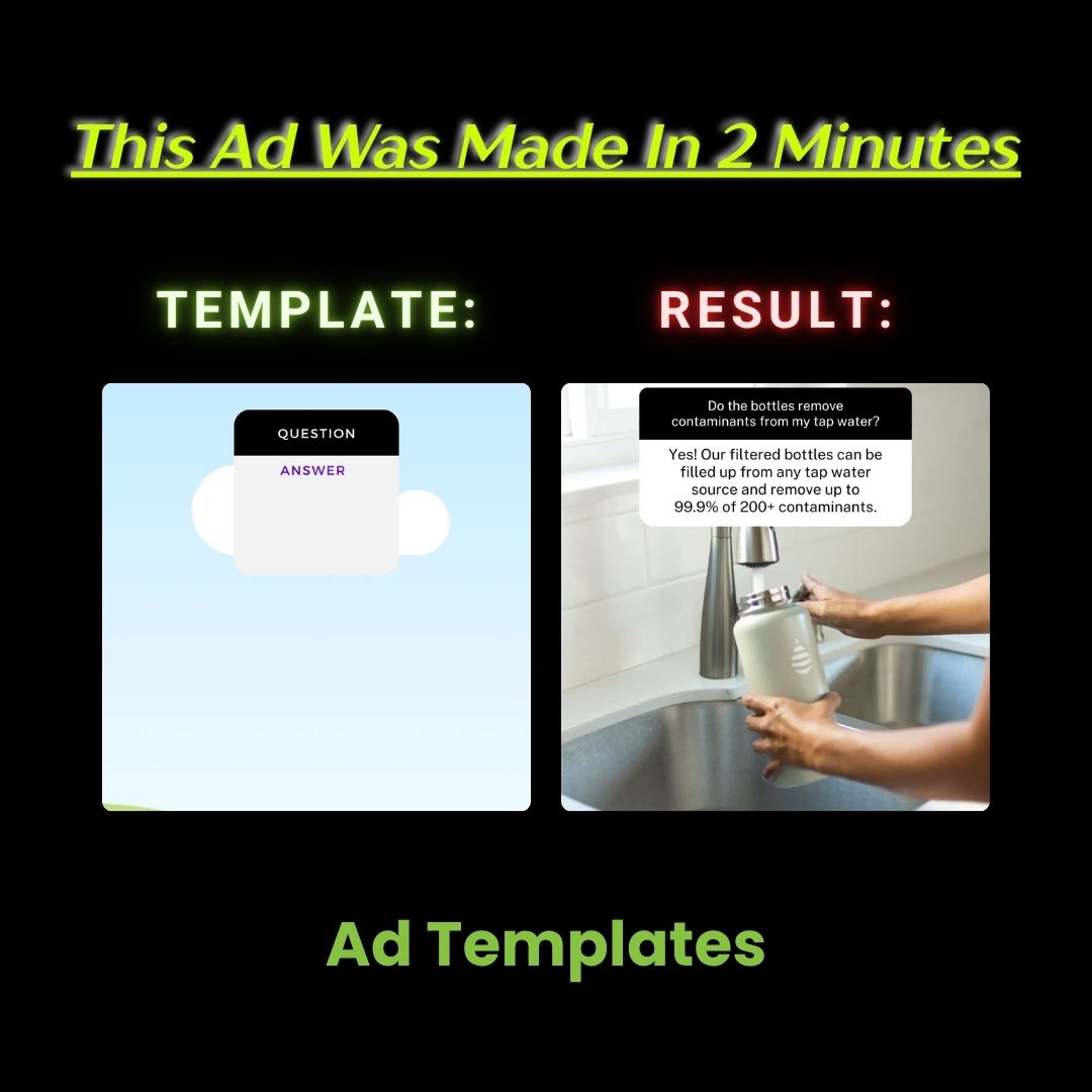 Filtered Water Bottle Explainer Ad – Tap Water Contaminant Removal Feature