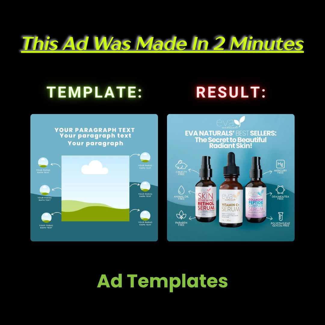 Ingredient-Free Claim Ad – Skincare Transparency Visual