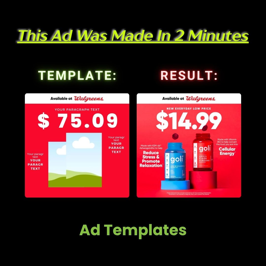 Gummy Supplement Retail Price Ad