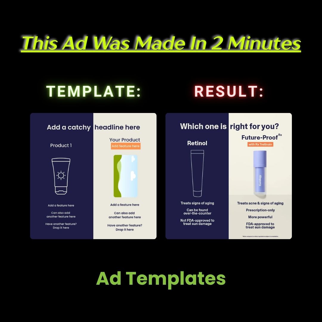 Retinol vs. Tretinoin Comparison Ad