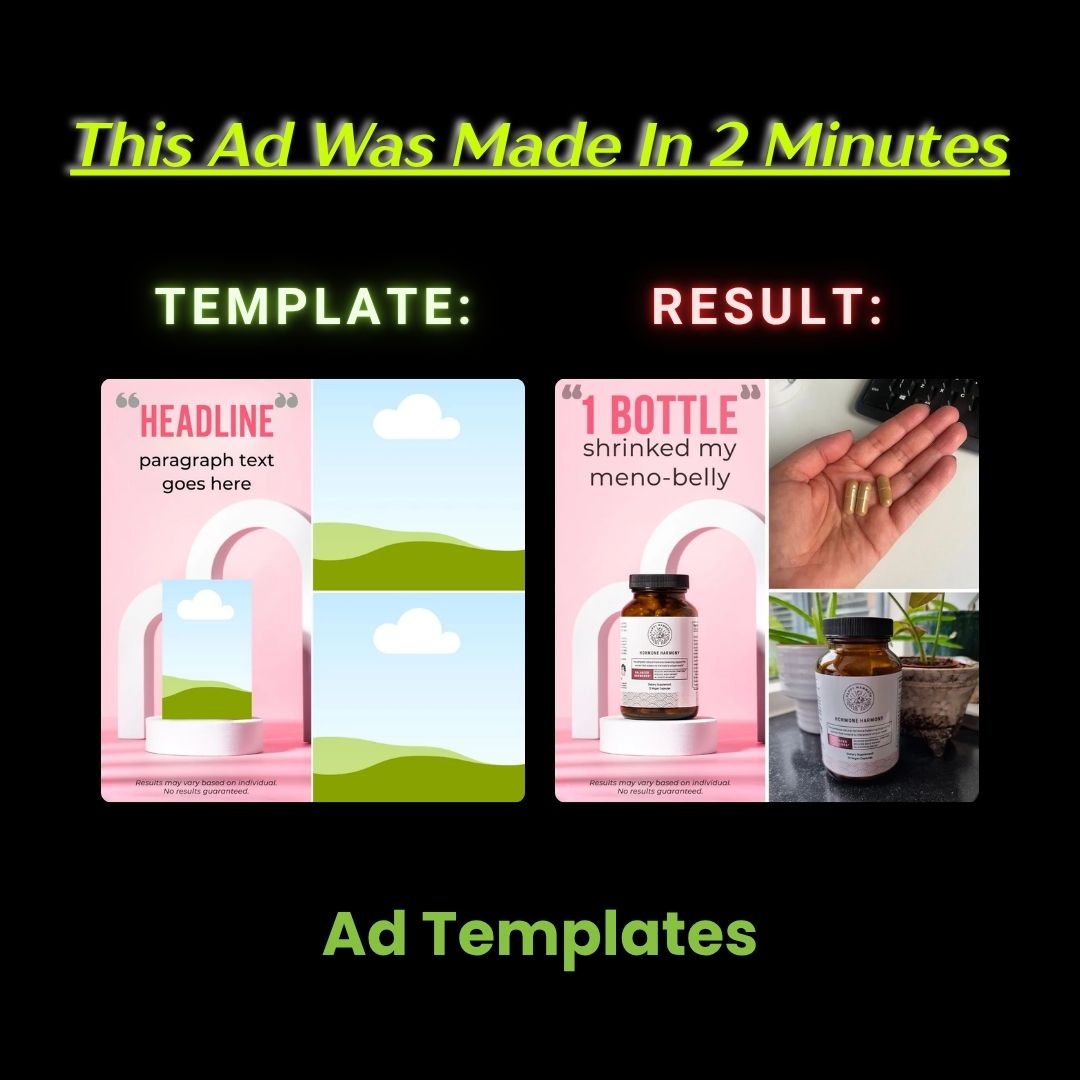 “1 Bottle Shrunk My Meno-Belly” – Social Proof Testimonial Ad