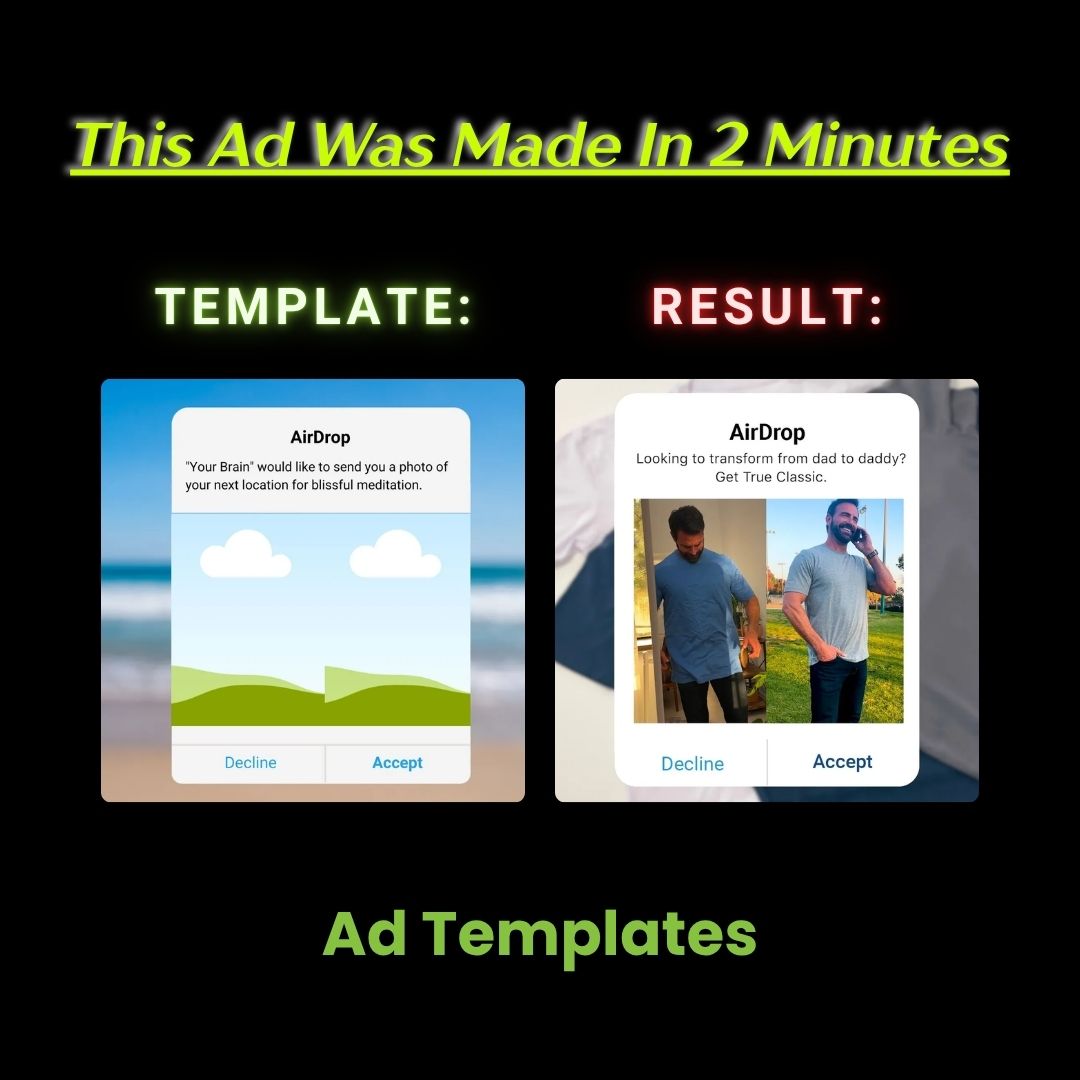 “AirDrop Style Before & After Transformation Ad”