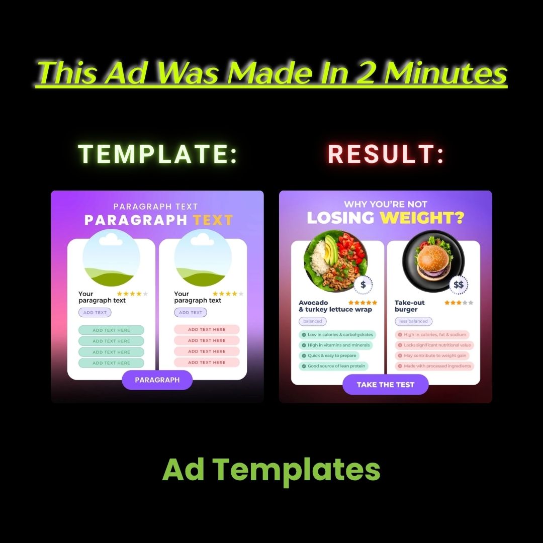 Healthy vs Unhealthy Food Comparison Ad