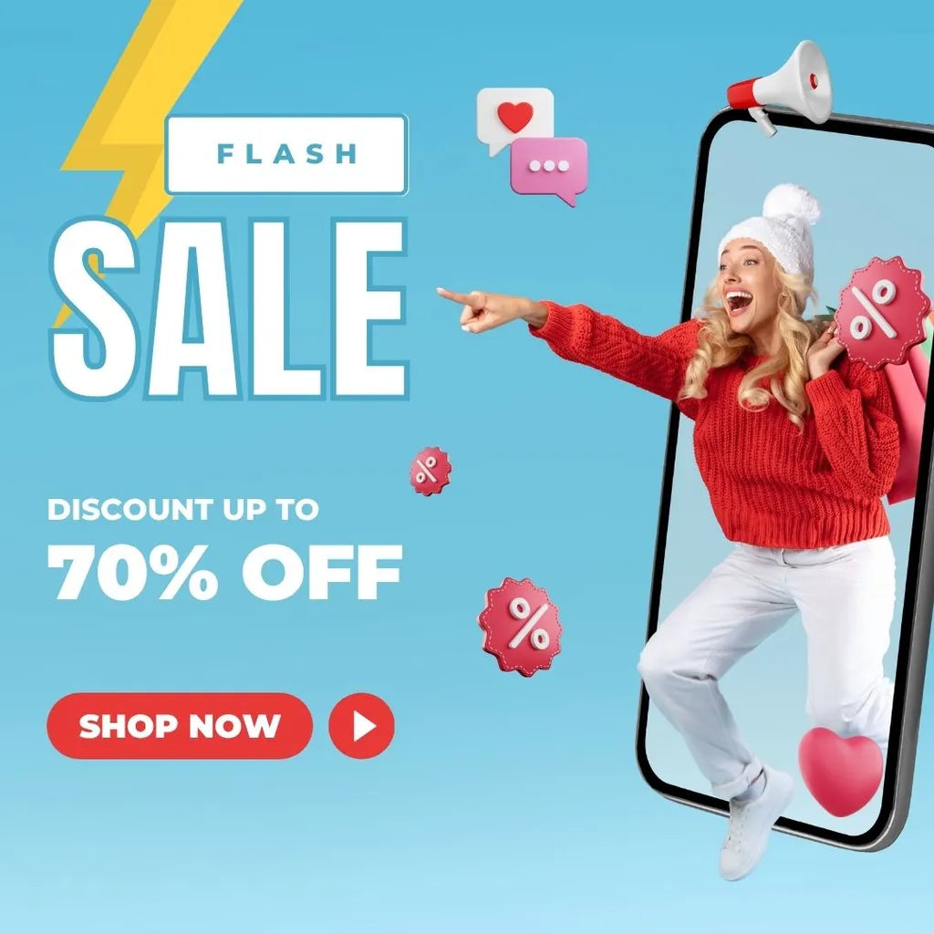 Flash Sale Pop-Out Creative – “Mobile Shopping Excitement”