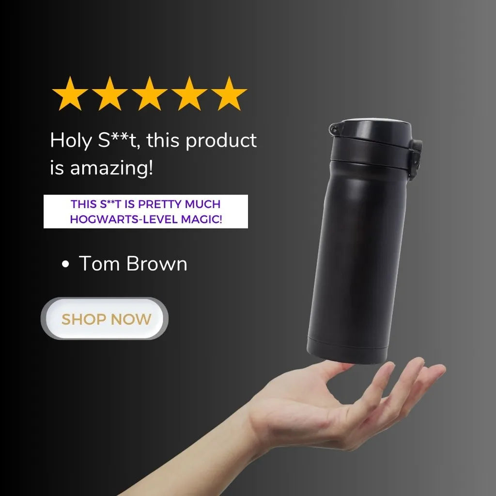 Bold Testimonial Product Ad – “Hogwarts-Level Magic” Quote
