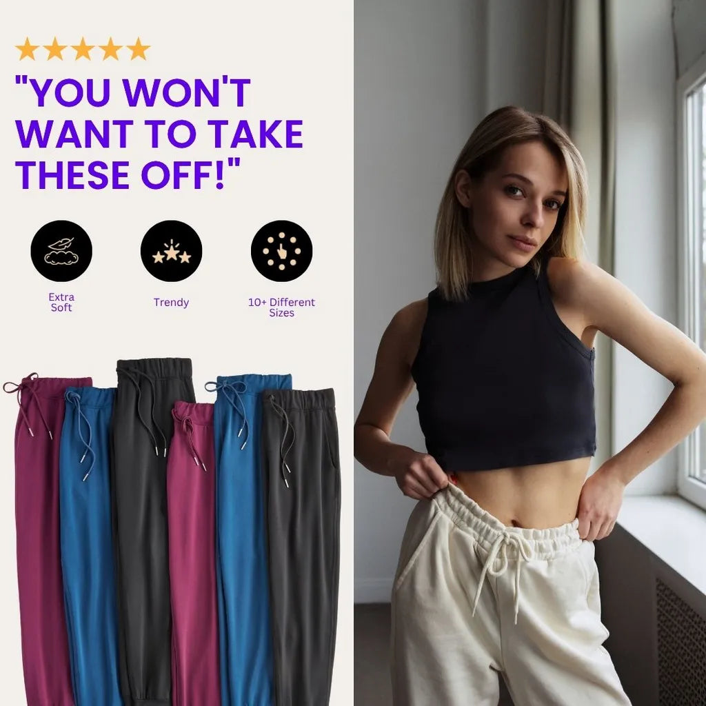 Lifestyle Quote-Driven Pants Ad – “You Won’t Want to Take These Off!”