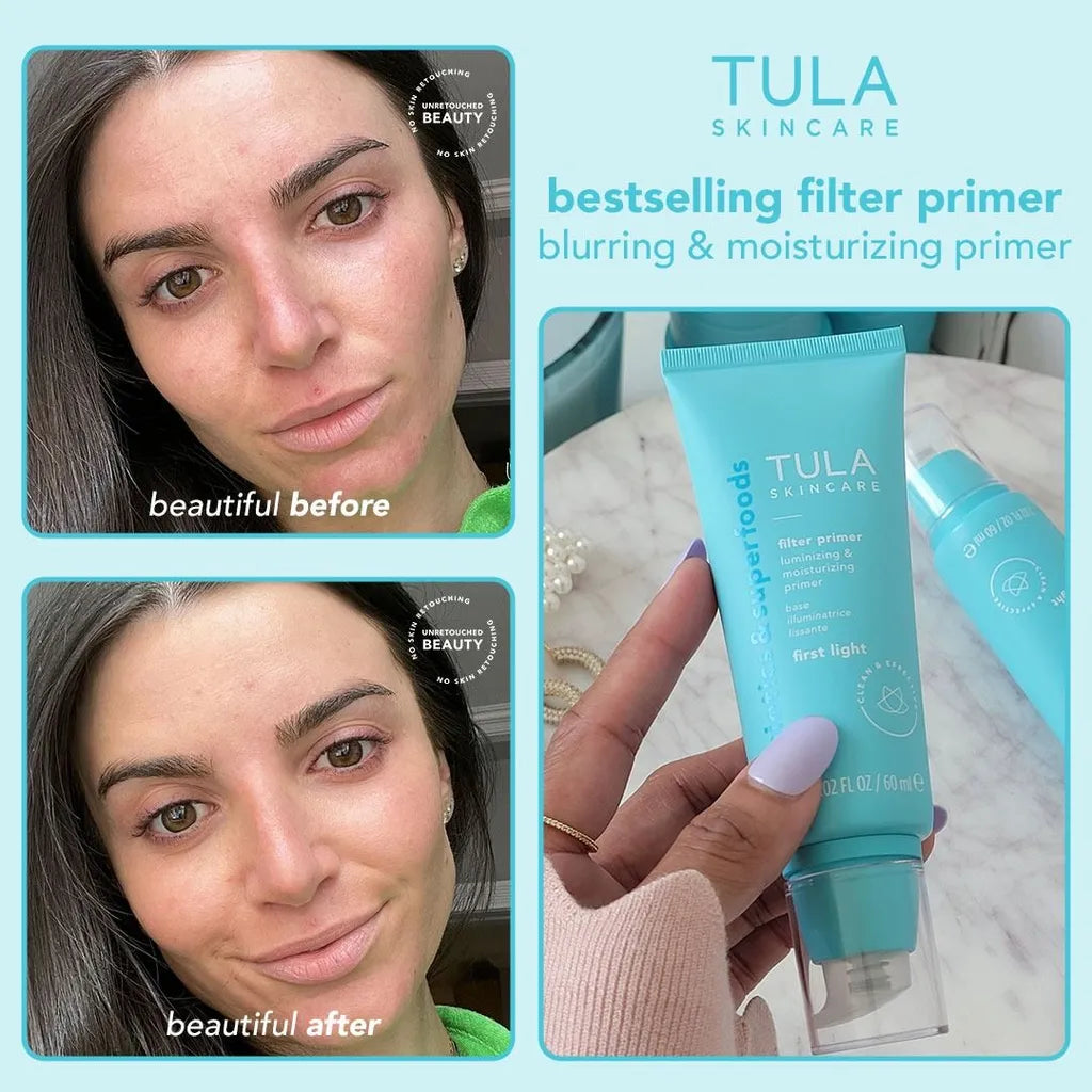 TULA Skincare – Filter Primer Before & After Testimonial Ad