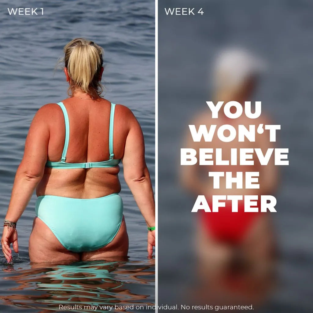Weight Loss Transformation Ad – Week 1 vs Week 4 Split Comparison Visual