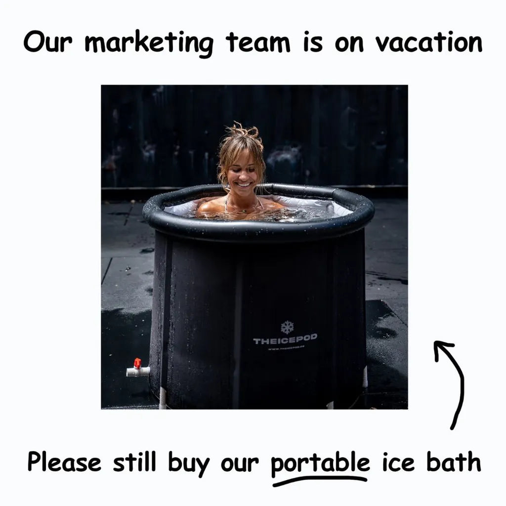The IcePod Meme-Style Ad – Portable Ice Bath with Low-Effort Humor Hook