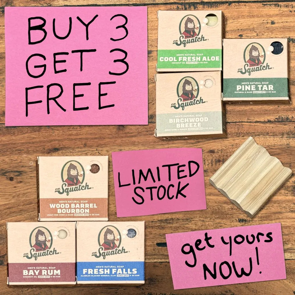 Dr. Squatch Soap Offer – Rustic Buy 3 Get 3 Limited Stock Promo