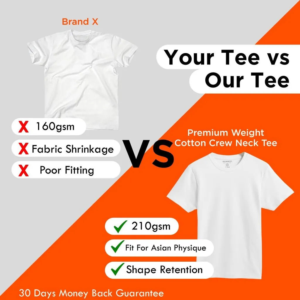 T-Shirt Comparison Ad – Your Tee vs Our Tee