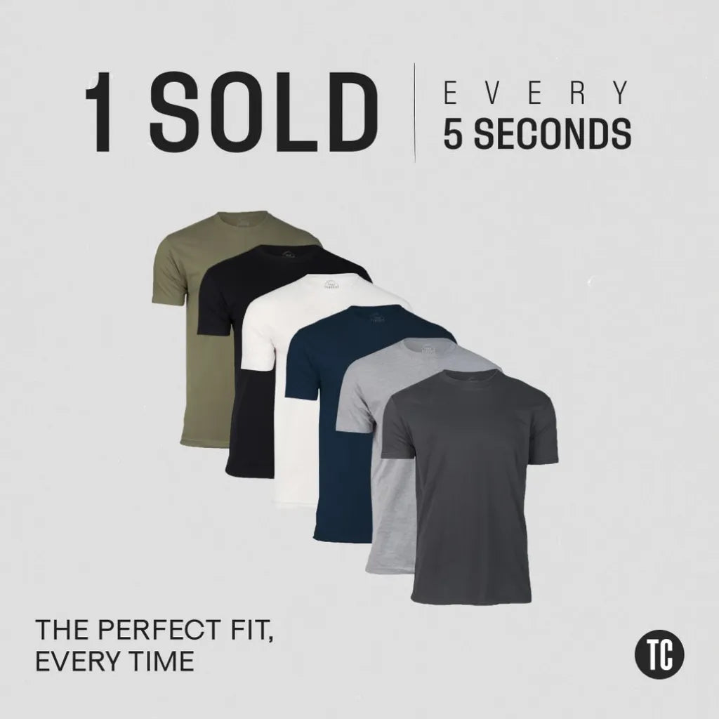 High-Volume T-Shirt Sales Stat Ad – “1 Sold Every 5 Seconds” Performance Hook