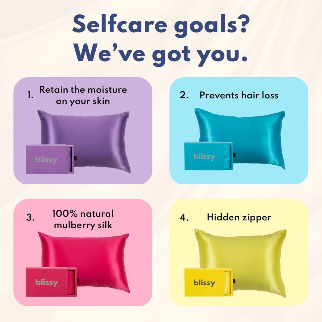 Blissy Pillowcase – Self-Care Benefit Grid