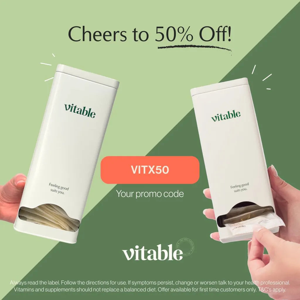 Vitable Promo Code Creative – 50% Off First Purchase