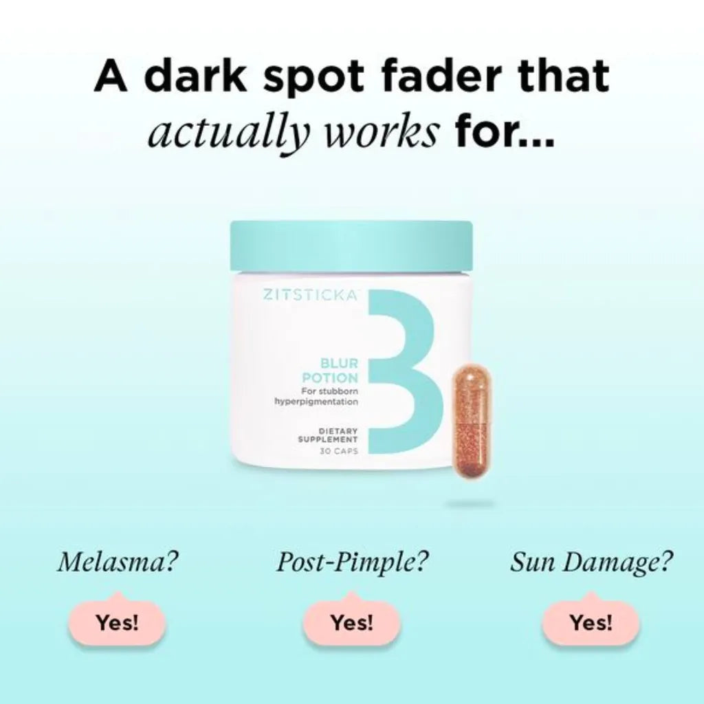 Dark Spot Supplement Promo – ZitSticka Blur Potion