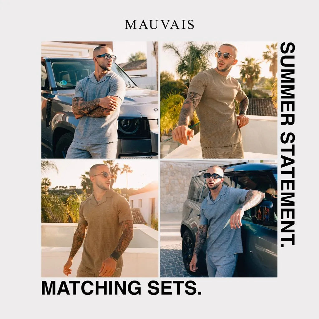 Modern Men's Summer Fashion – Matching Sets Lookbook Grid