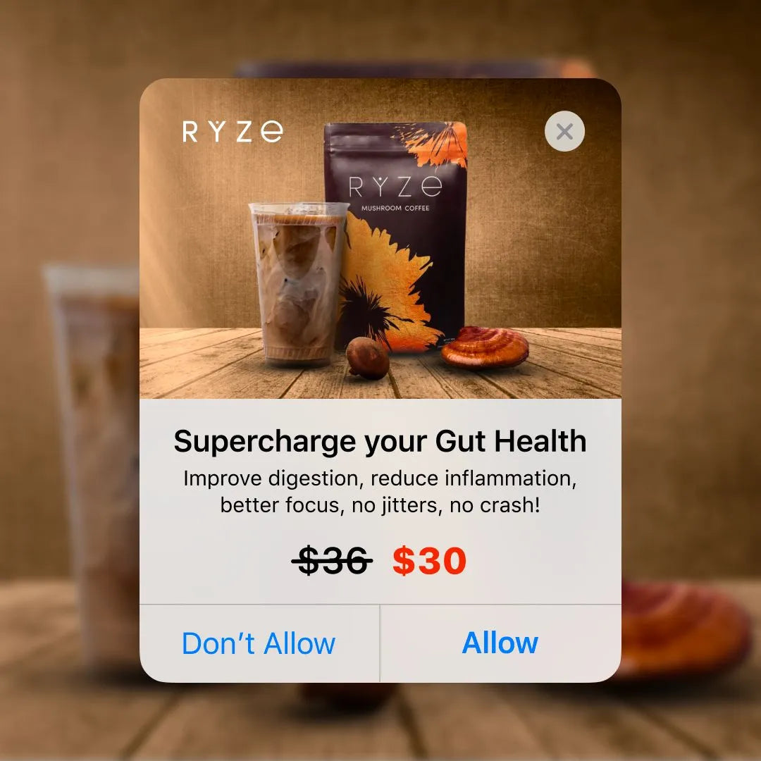 Gut Health Mushroom Coffee Popup Ad