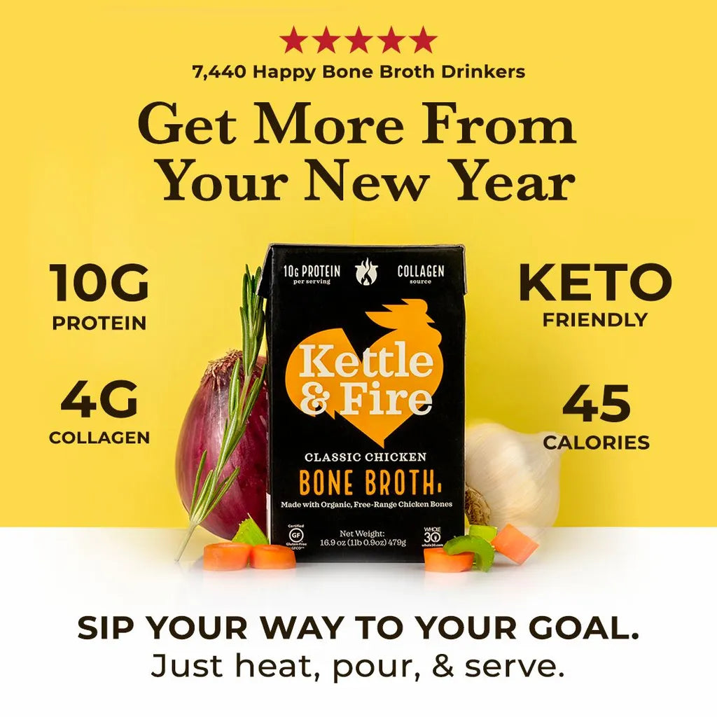 “New Year Health Kick – Bone Broth Highlight with Benefits Callouts”